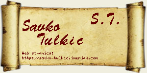 Savko Tulkić vizit kartica